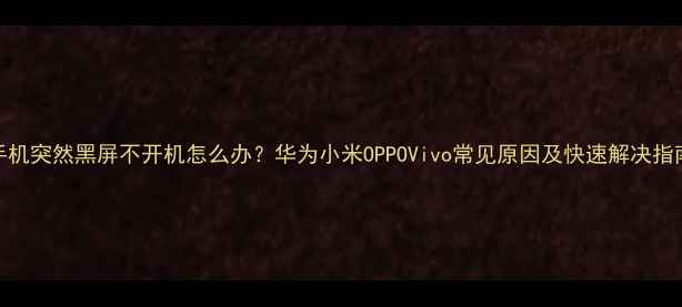图片 📱手机突然黑屏不开机怎么办？华为小米OPPOVivo常见原因及快速解决指南🔧