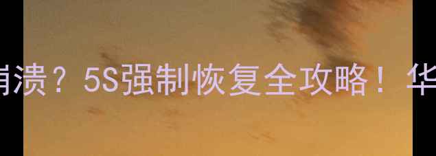 图片 📱手机系统变卡顿崩溃？5S强制恢复全攻略！华为小米OPPO必看🔥1