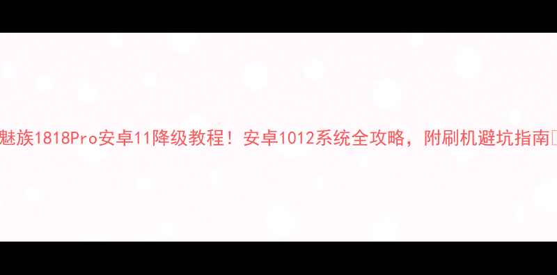 图片 📱魅族1818Pro安卓11降级教程！安卓1012系统全攻略，附刷机避坑指南🔥1