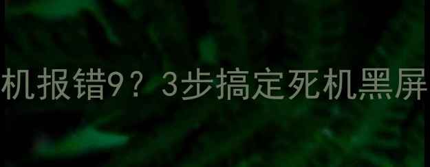 图片 📱💥苹果6sPlus刷机报错9？3步搞定死机黑屏，附详细图文教程