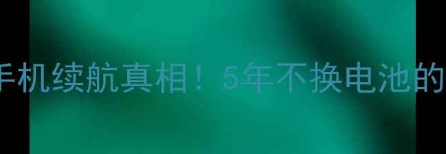 图片 🔋不可拆卸电池手机续航真相！5年不换电池的5款机型深度测评