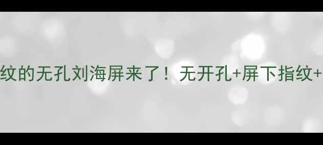 OPPO新机曝光取消指纹的无孔刘海屏来了无开孔屏下指纹120Hz深度测评报告