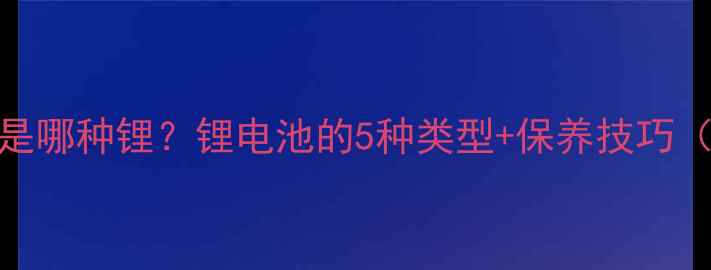 图片 🔥手机锂电池是哪种锂？锂电池的5种类型+保养技巧（附选购指南）