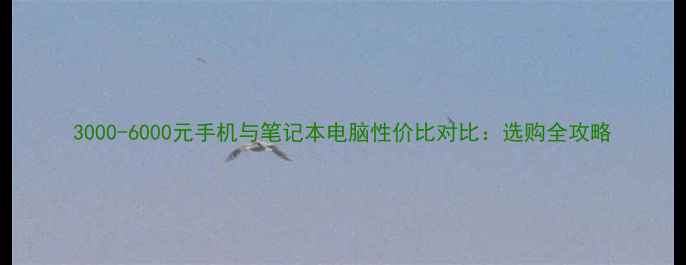 图片 3000-6000元手机与笔记本电脑性价比对比：选购全攻略