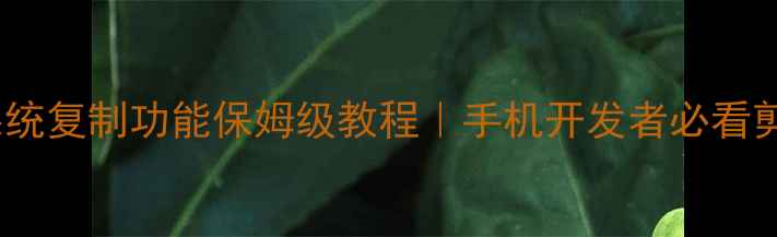 图片 Android调用系统复制功能保姆级教程｜手机开发者必看剪贴板权限攻略