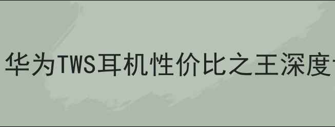 图片 BudsAir价格全：华为TWS耳机性价比之王深度评测与选购指南1