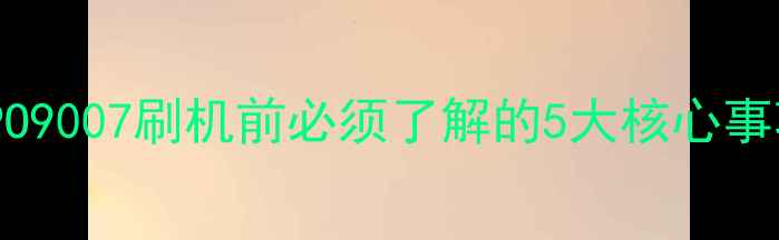 图片 OPPO9007刷机前必须了解的5大核心事项1