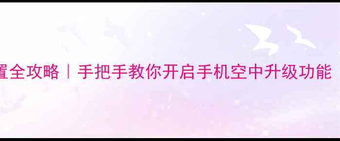 图片 OPPOOTA开关设置全攻略｜手把手教你开启手机空中升级功能（附实测效果）2