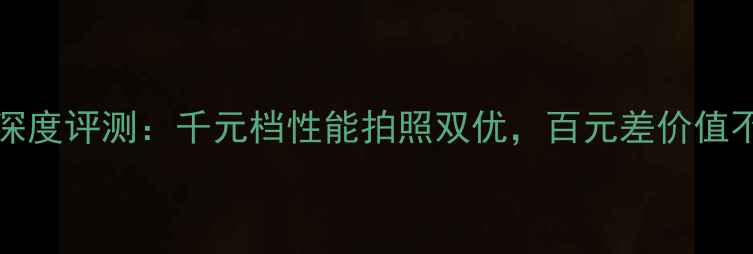 图片 OPPOR3CM深度评测：千元档性能拍照双优，百元差价值不值得冲？