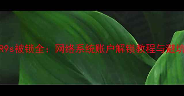 图片 OPPOR9s被锁全：网络系统账户解锁教程与避坑指南