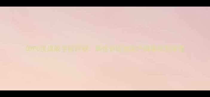 图片 OPPO度旗舰手机评测：高性价比的国产旗舰机型深度