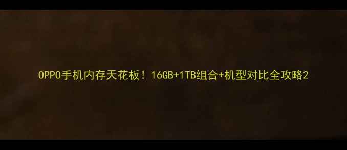 OPPO手机内存天花板16GB1TB组合机型对比全攻略