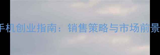 图片 OPPO手机创业指南：销售策略与市场前景分析1