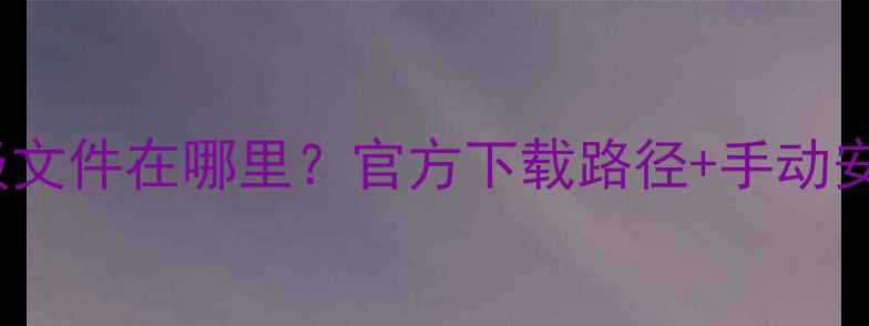 OPPO手机系统升级文件在哪里官方下载路径手动安装教程附图