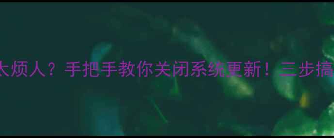 图片 OPPO手机系统更新太烦人？手把手教你关闭系统更新！三步搞定，告别推送烦恼1