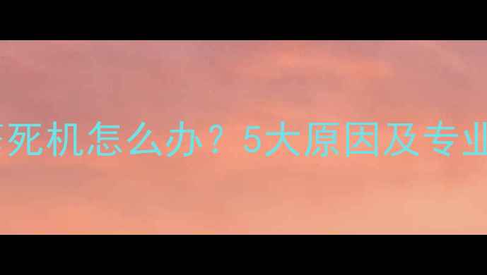 OPPO手机频繁死机怎么办5大原因及专业解决方法全