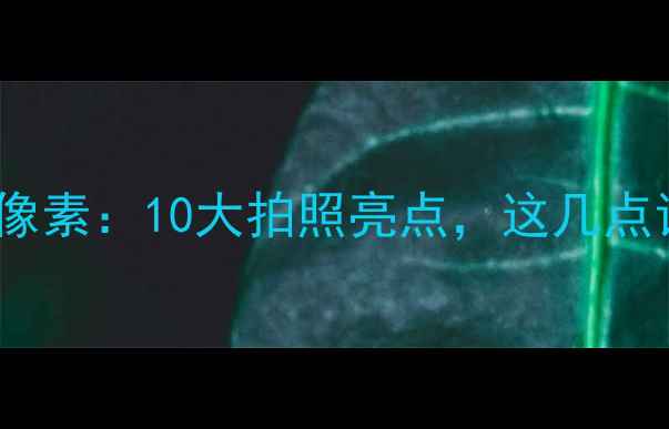 OPPO新机后置10亿像素10大拍照亮点这几点让你秒变摄影达人