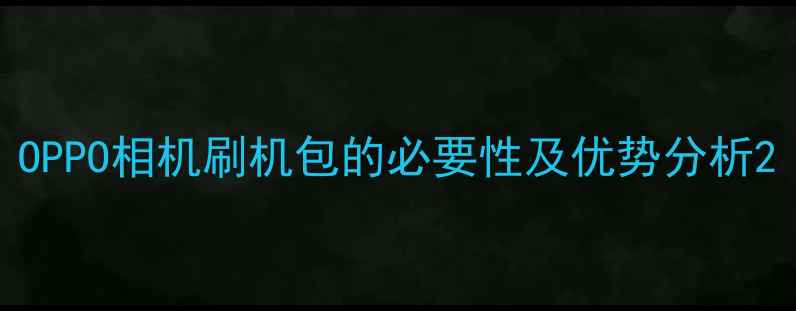 图片 OPPO相机刷机包的必要性及优势分析2