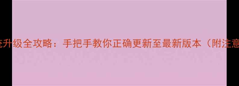 OPPO系统升级全攻略手把手教你正确更新至最新版本附注意事项