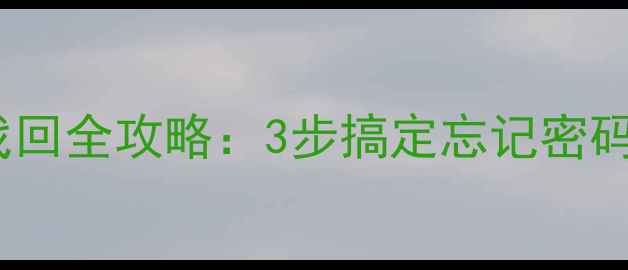 图片 OPPO账号密码找回全攻略：3步搞定忘记密码的烦恼！📱💻1