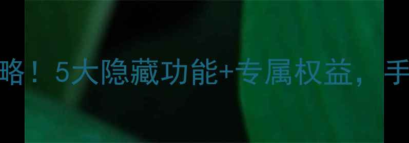OPPO黑卡会员年度最全福利攻略5大隐藏功能专属权益手把手教你解锁千元机皇级体验