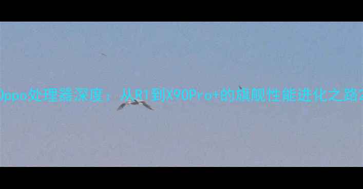 Oppo处理器深度从R1到X90Pro的旗舰性能进化之路