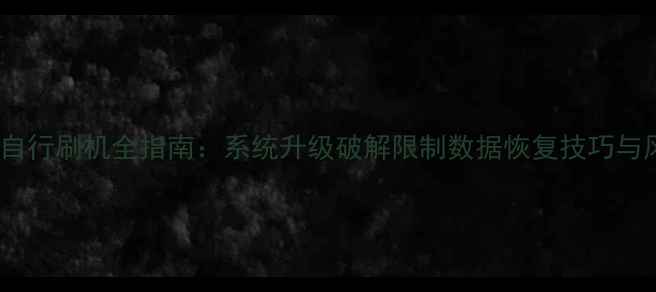Oppo手机自行刷机全指南系统升级破解限制数据恢复技巧与风险规避