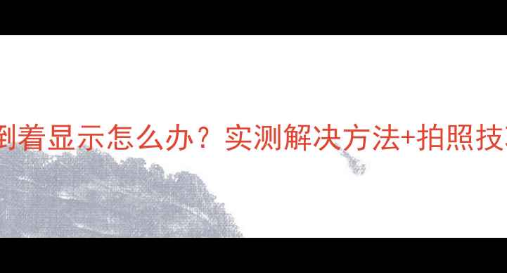 Oppo拍照倒着显示怎么办实测解决方法拍照技巧全攻略
