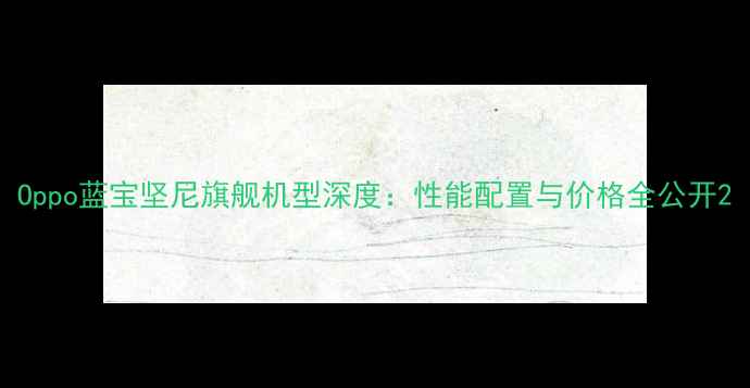 图片 Oppo蓝宝坚尼旗舰机型深度：性能配置与价格全公开2