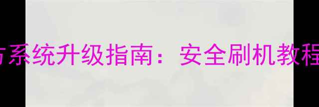 图片 Realme手机官方系统升级指南：安全刷机教程与常见问题全1
