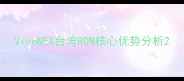 图片 VivoNEX台湾ROM核心优势分析2