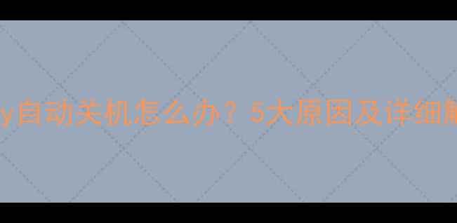 图片 VivoXPlay自动关机怎么办？5大原因及详细解决指南1