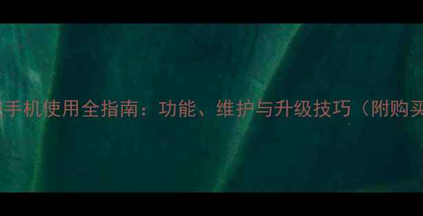 图片 WP7系统手机使用全指南：功能、维护与升级技巧（附购买建议）