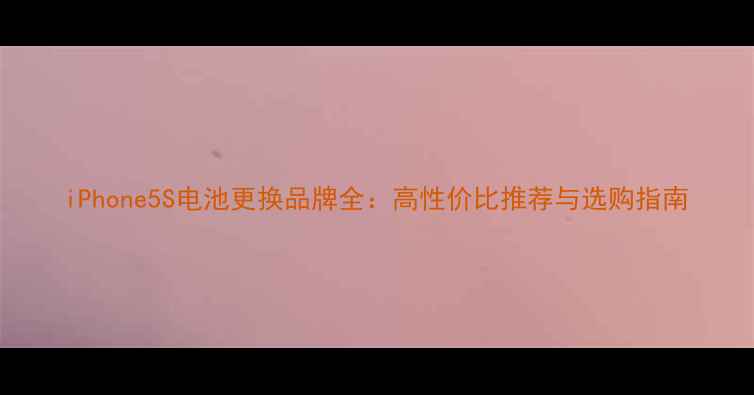 iPhone5S电池更换品牌全高性价比推荐与选购指南