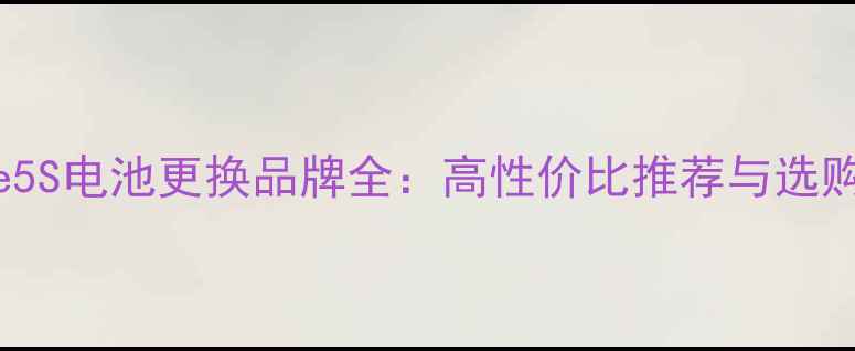 图片 iPhone5S电池更换品牌全：高性价比推荐与选购指南1