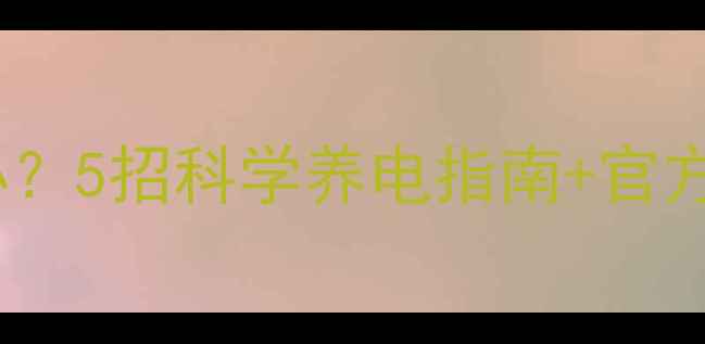 图片 iPhone5s电池续航差怎么办？5招科学养电指南+官方维修方案（附实测数据）1