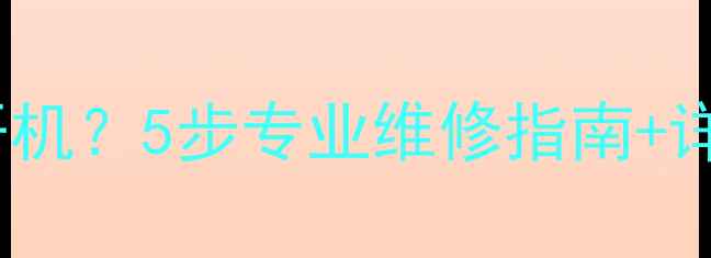 iPhone6s黑屏无法开机5步专业维修指南详细教程附图文