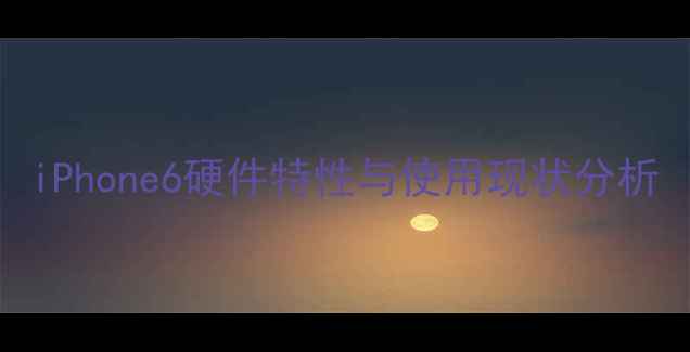 iPhone6硬件特性与使用现状分析