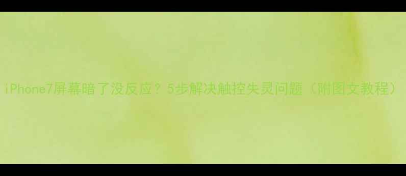 iPhone7屏幕暗了没反应5步解决触控失灵问题附图文教程