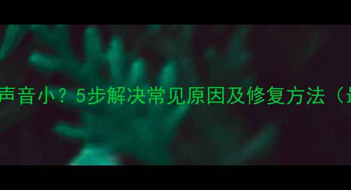 图片 iPhone听筒声音小？5步解决常见原因及修复方法（最新指南）2