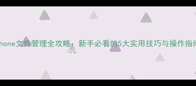 iPhone文件管理全攻略新手必看的5大实用技巧与操作指南