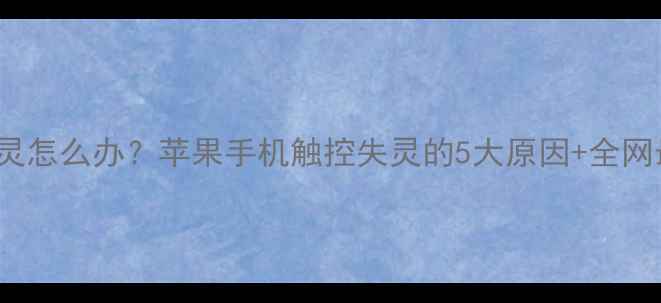 图片 iPhone触屏不灵怎么办？苹果手机触控失灵的5大原因+全网最全解决指南2