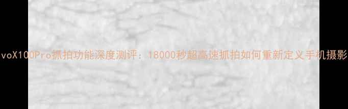 图片 vivoX100Pro抓拍功能深度测评：18000秒超高速抓拍如何重新定义手机摄影？