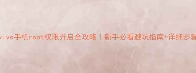 图片 vivo手机root权限开启全攻略｜新手必看避坑指南+详细步骤