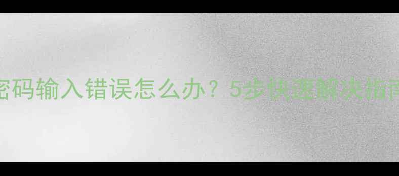 vivo手机密码输入错误怎么办5步快速解决指南最新