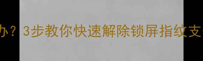 vivo手机忘记密码怎么办3步教你快速解除锁屏指纹支付密码附图文教程