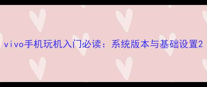 vivo手机玩机入门必读系统版本与基础设置
