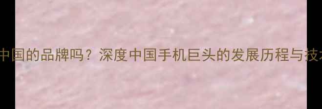 图片 vivo是中国的品牌吗？深度中国手机巨头的发展历程与技术实力2