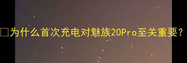 图片 ✨为什么首次充电对魅族20Pro至关重要？