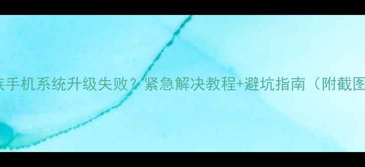 魅族手机系统升级失败紧急解决教程避坑指南附截图